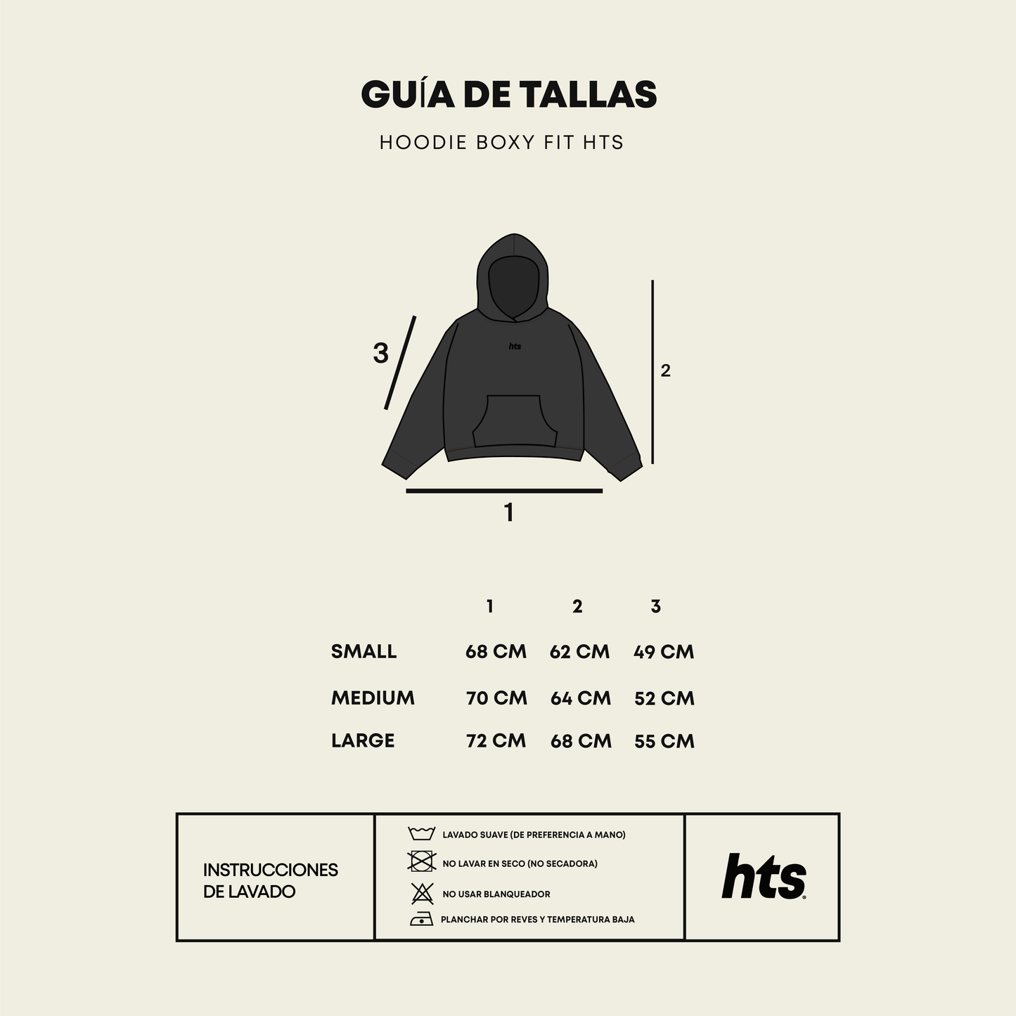 Hoodie boxy basic negro