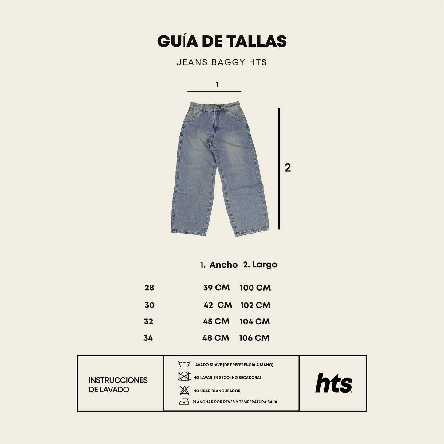 Baggy jeans dust blue