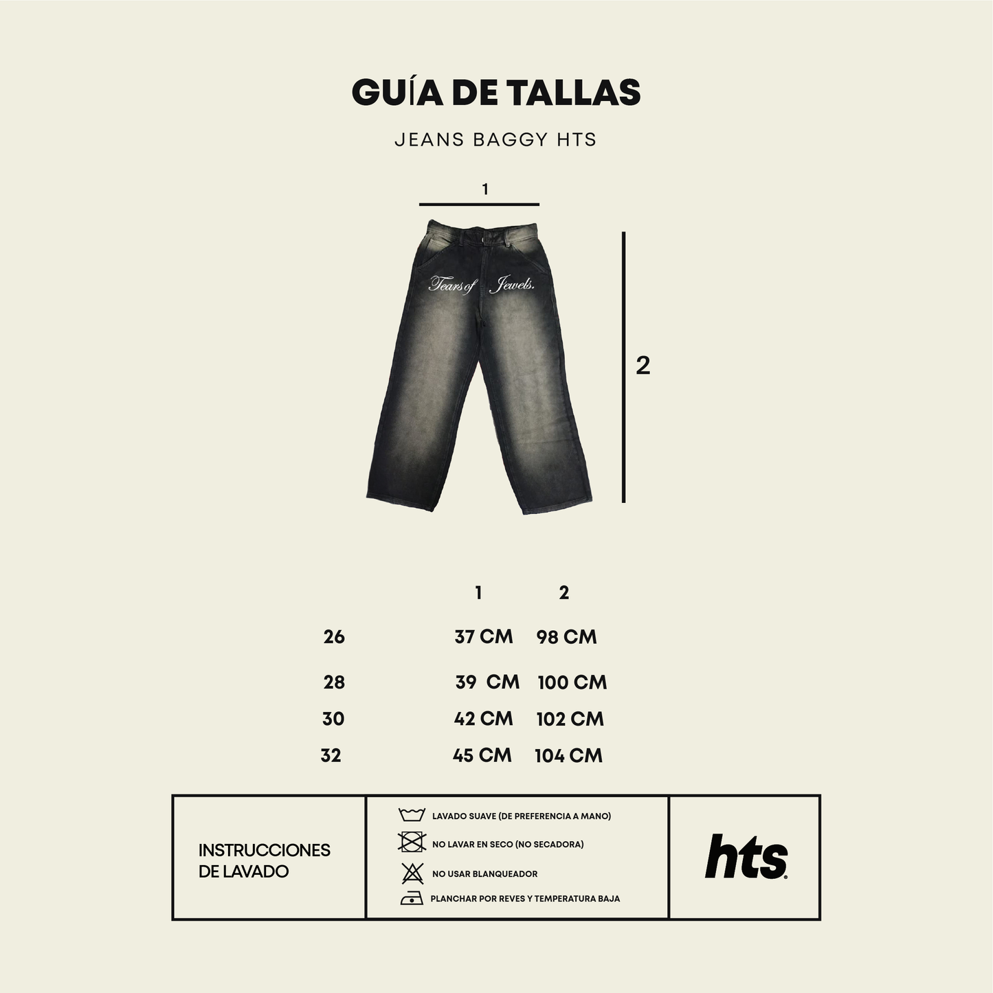 Jeans baggy tears of jewels