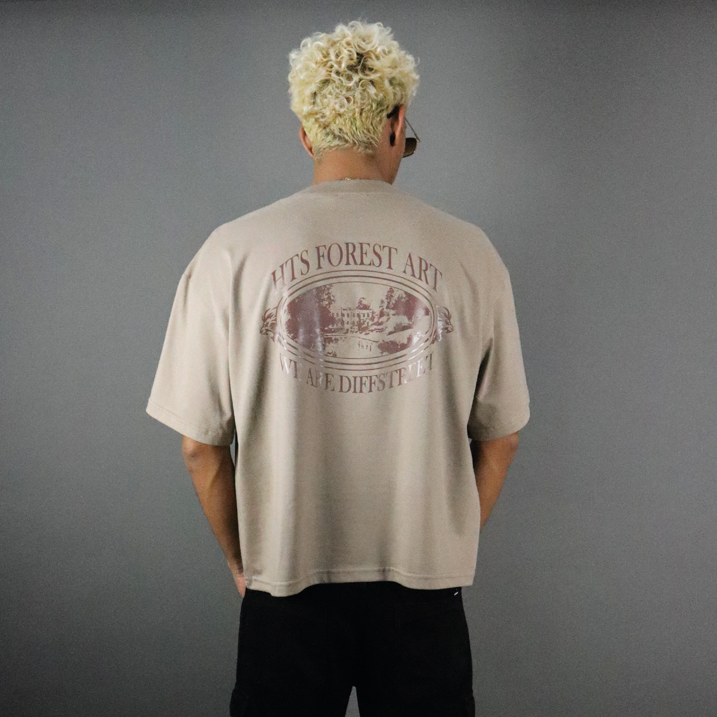 Polo boxy fit florest art