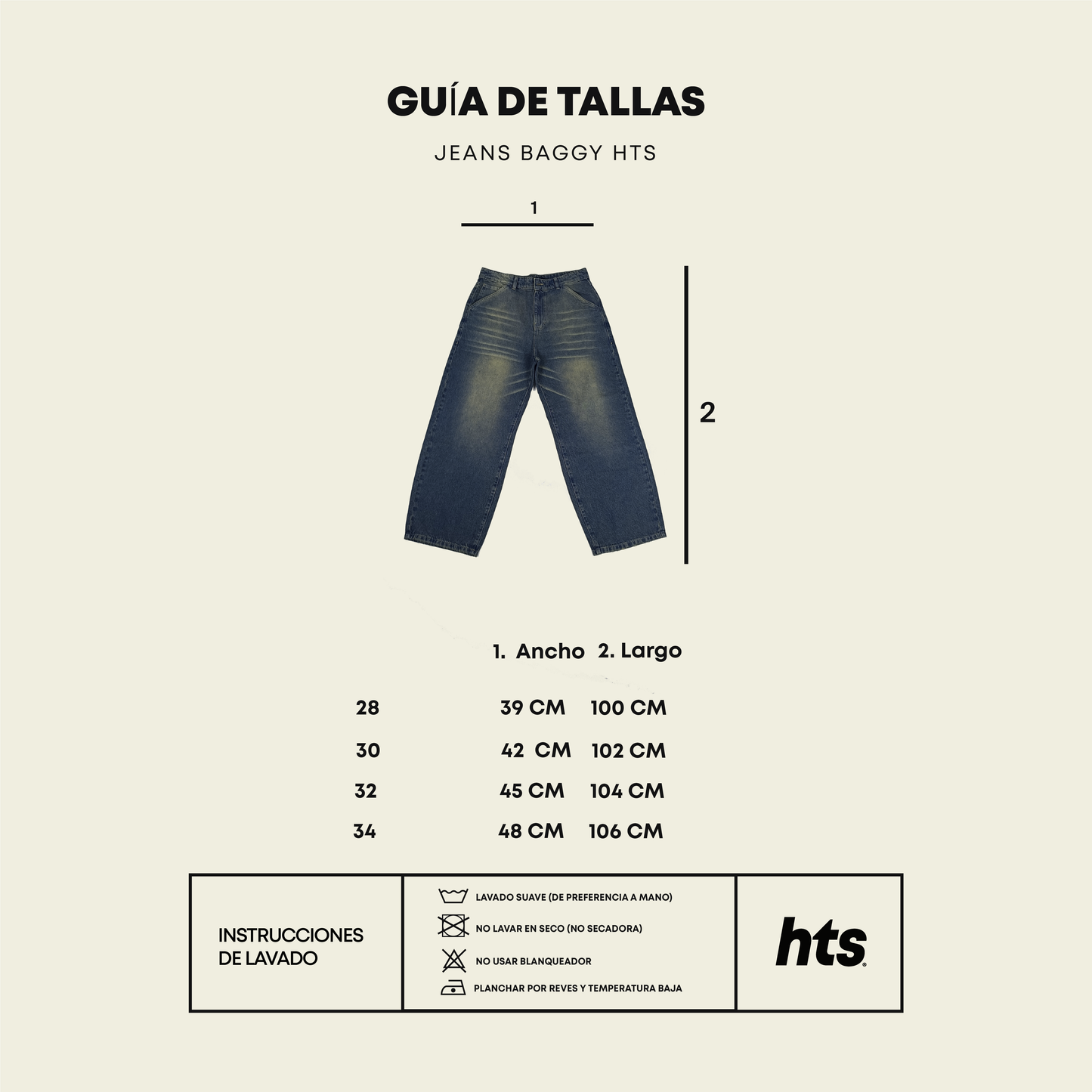 Baggy jeans steel blue