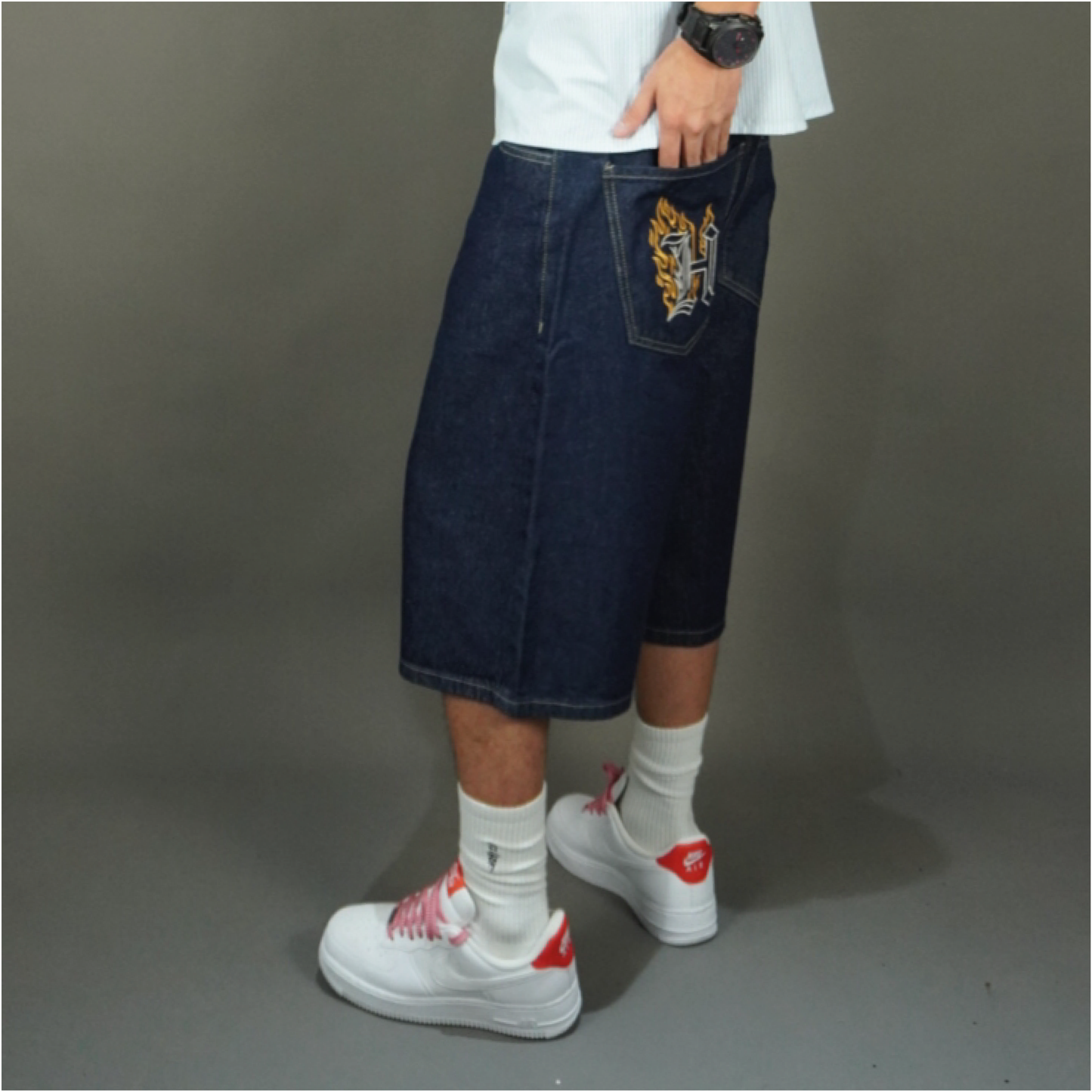 Jort baggy raw heat denim