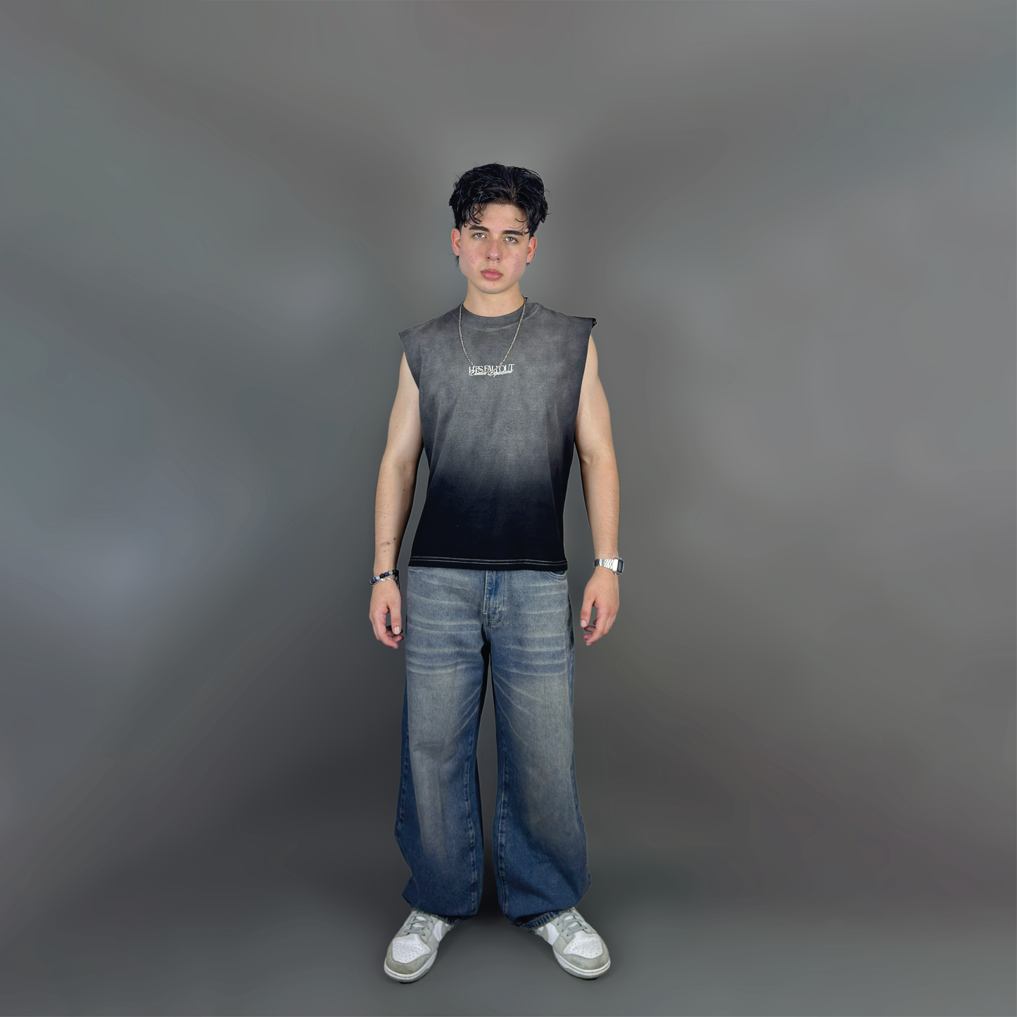 Baggy jeans steel blue