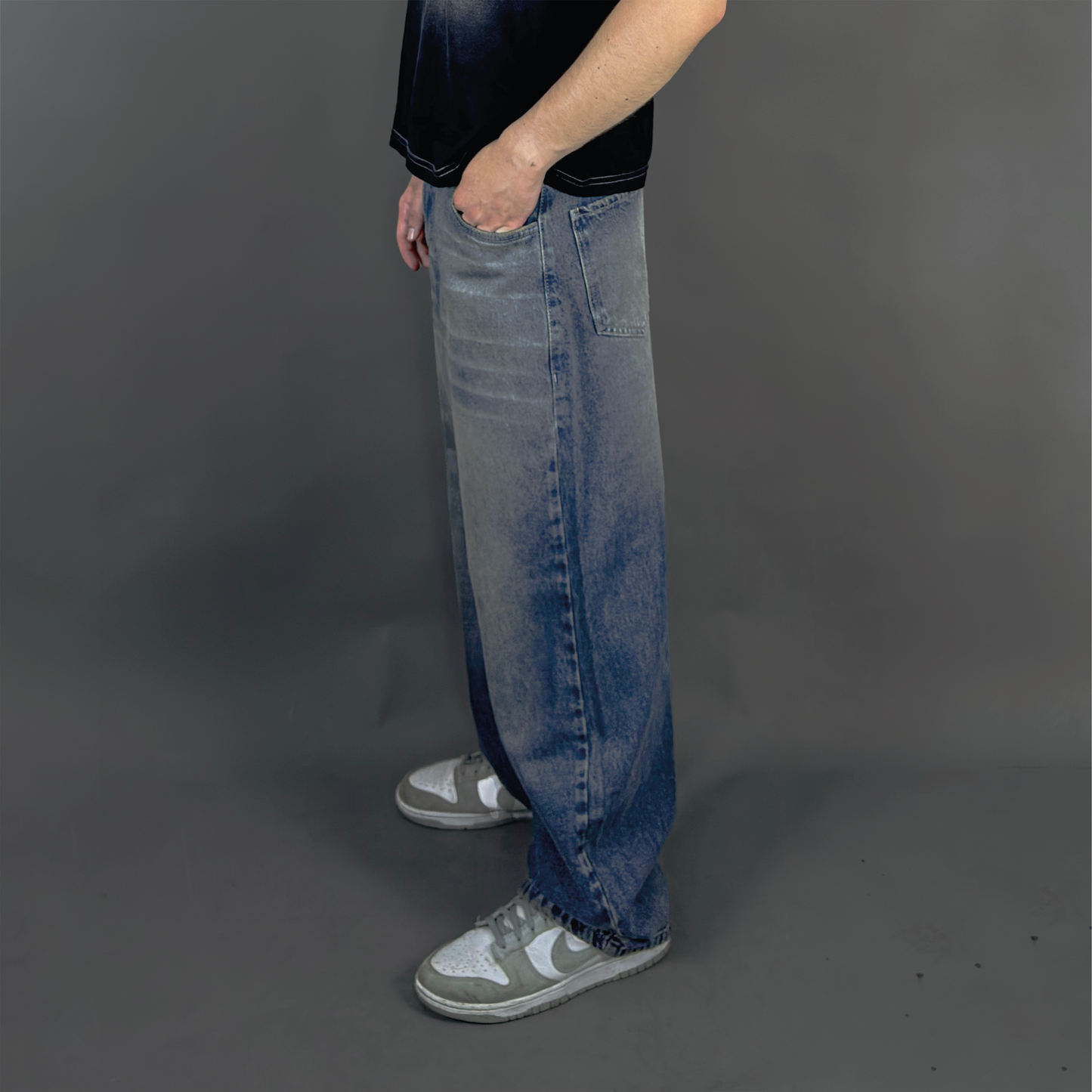 Baggy jeans steel blue