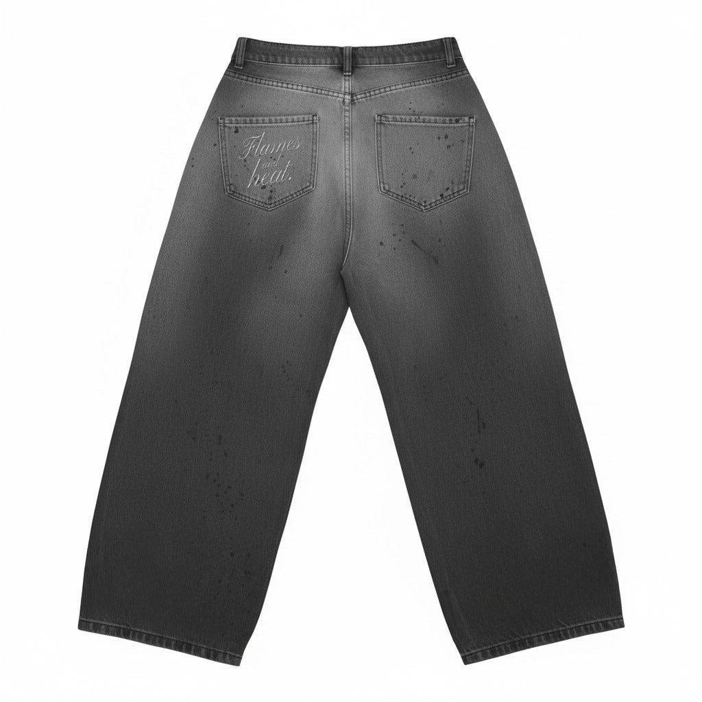 Baggy jeans black ash