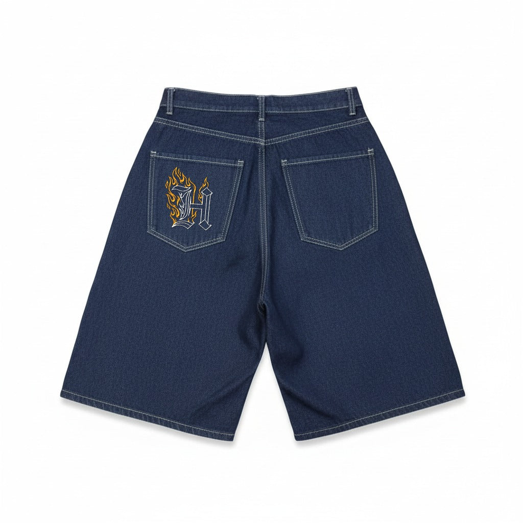 Jort baggy raw heat denim