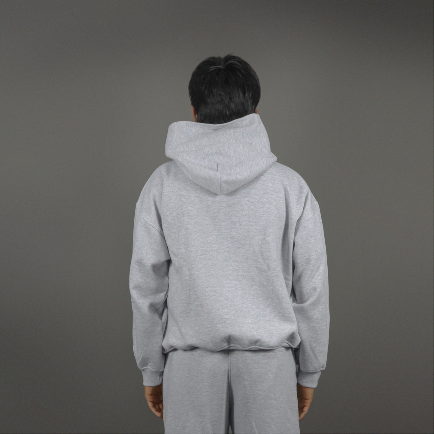 Hoodie boxy melange basic logo