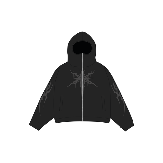 Zip hoodie boxy mask umbral