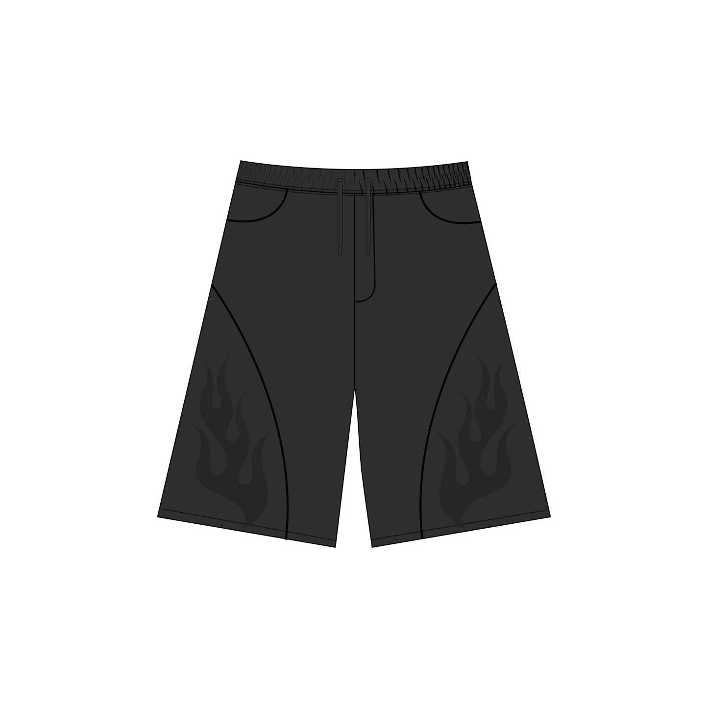 Jort baggy flame board negro